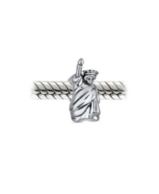 Statue Of Liberty Charm Bead Sterling Silver European Bracelet Travel Souvenir