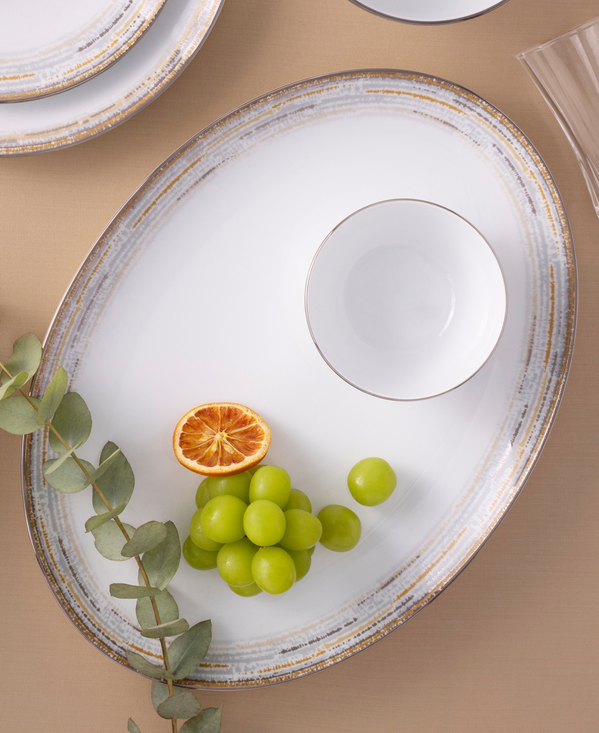 Noritake Raylan Oval Platter In White