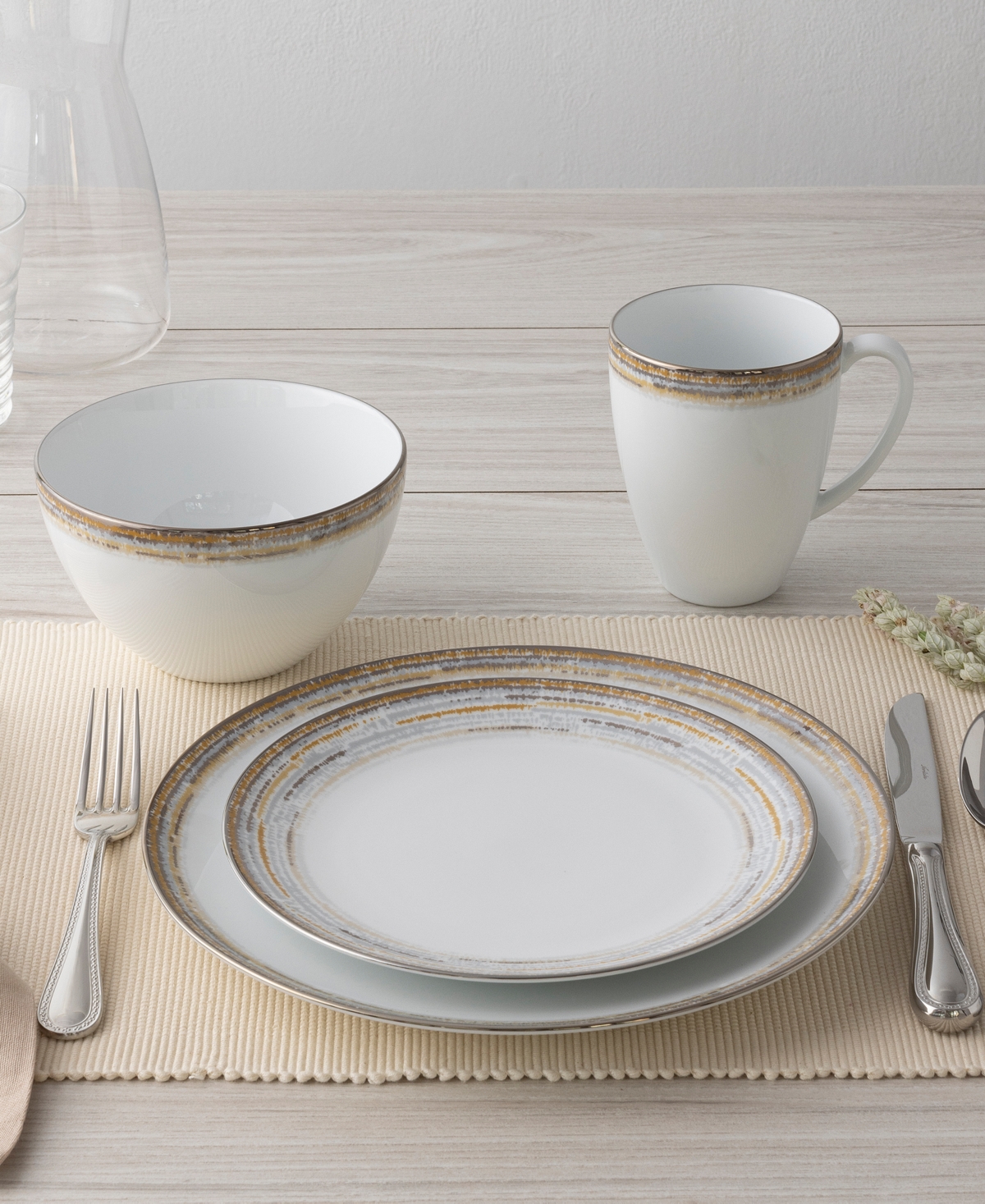 Noritake Raylan Dinner Plates, Set Of 4 In White