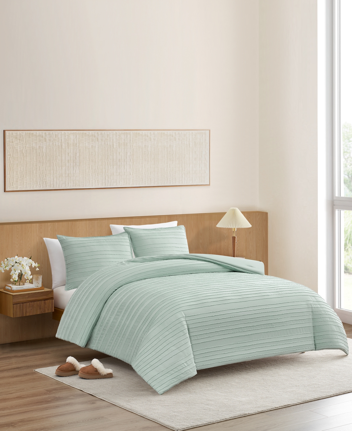 Ugg Devon Textured 3-pc. Comforter Set, Full/queen In Sky Grey