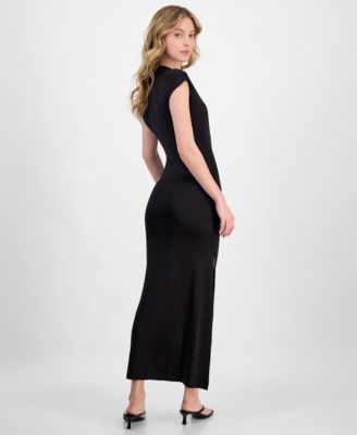 Women's Off-The-Shoulder Slit Maxi Dress