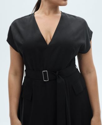 Women's Asymmetrical Belted Dress