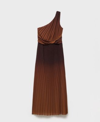 mango ombre pleated dress MANGO Claudi Asymmetric Pleated Dress