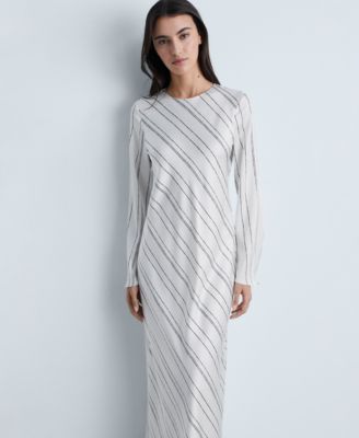 Women's Striped Satin Dress