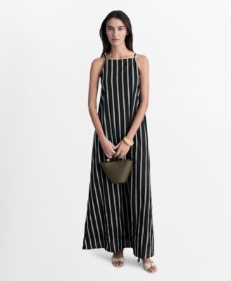 MANGO - Women's Embroidered Halter-Neck Dress