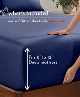 Deep Pocket Twin XL Fitted Sheet Only - Soft 100% Cotton Sateen