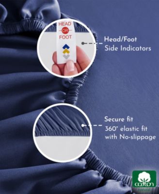 Deep Pocket Twin XL Fitted Sheet Only - Soft 100% Cotton Sateen