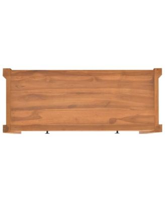 Desk with 2 Drawers 39.4"x15.7"x29.5" Teak Wood