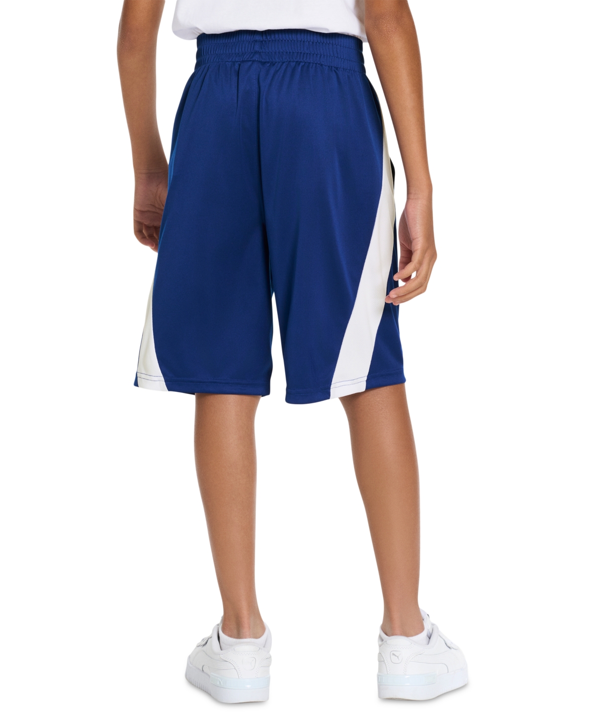 Puma Big Boys Logo Graphic Shorts In Vivid Blue