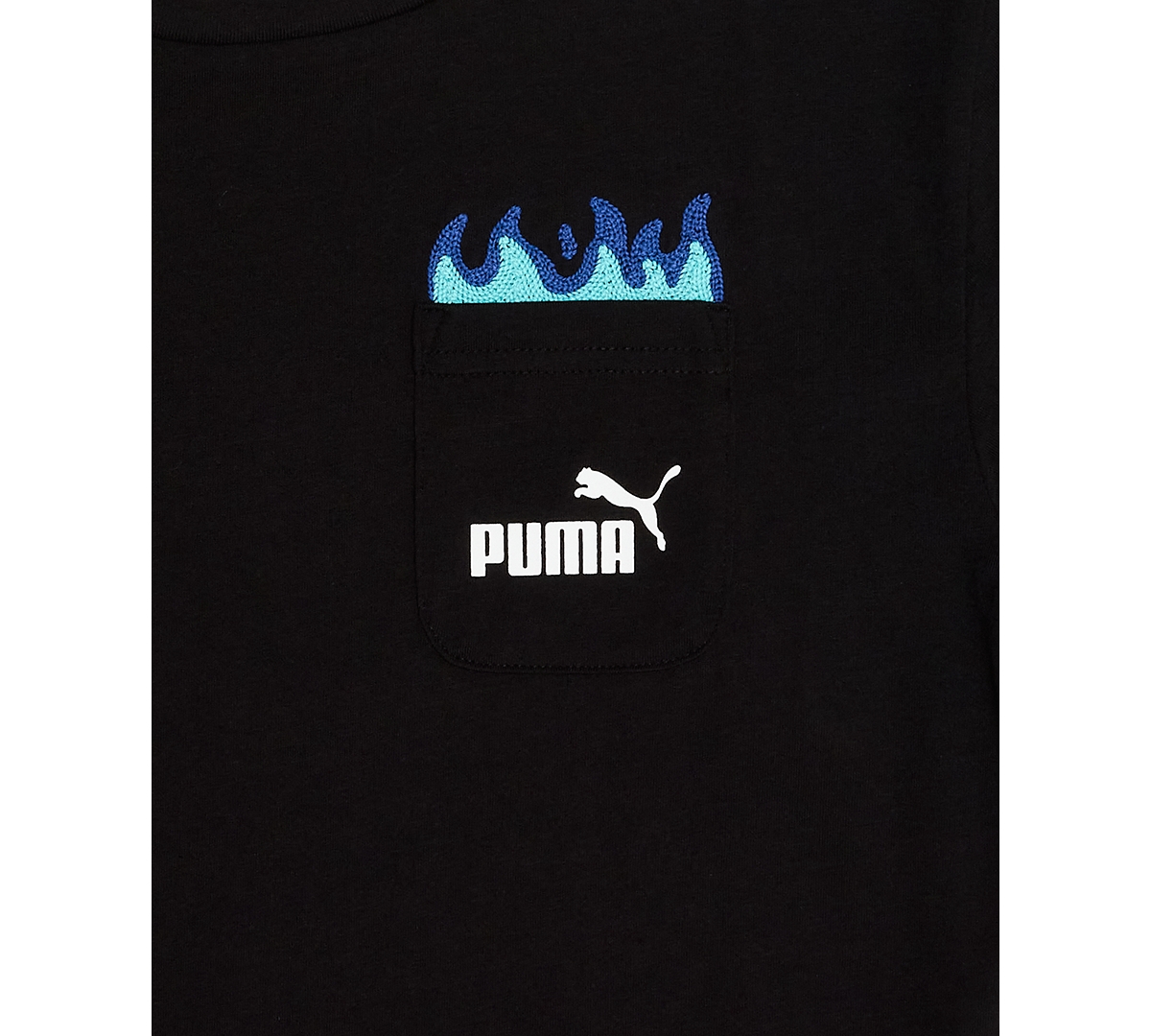 Puma Big Boys Fire Logo Graphic T-shirt In  Black