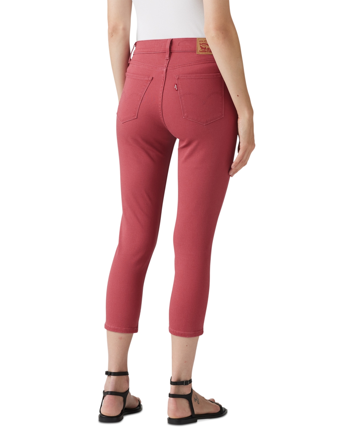 Levi's 311 Shaping Skinny Mid Rise Capri Pants In Earth Red