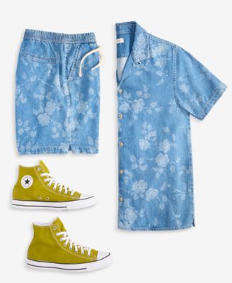 Shop Sun + Stone Sun Stone Mens Floral Denim Shirt Shorts Sneakers Exclusively At Macys In Dream