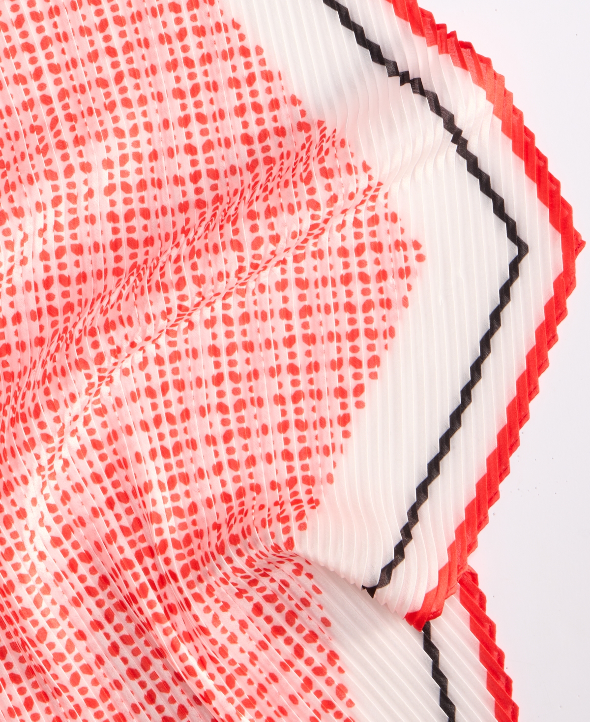 On 34th Pleated Geo-dot Square Scarf, Exclusively At Macy's In Red