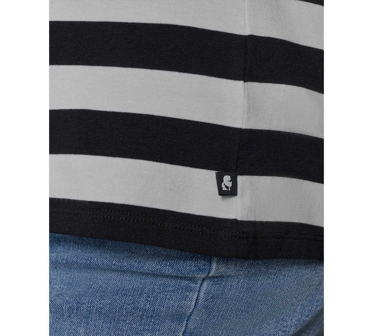 KARL LAGERFELD PLUS SIZE C'EST LA VIE STRIPED TEE 