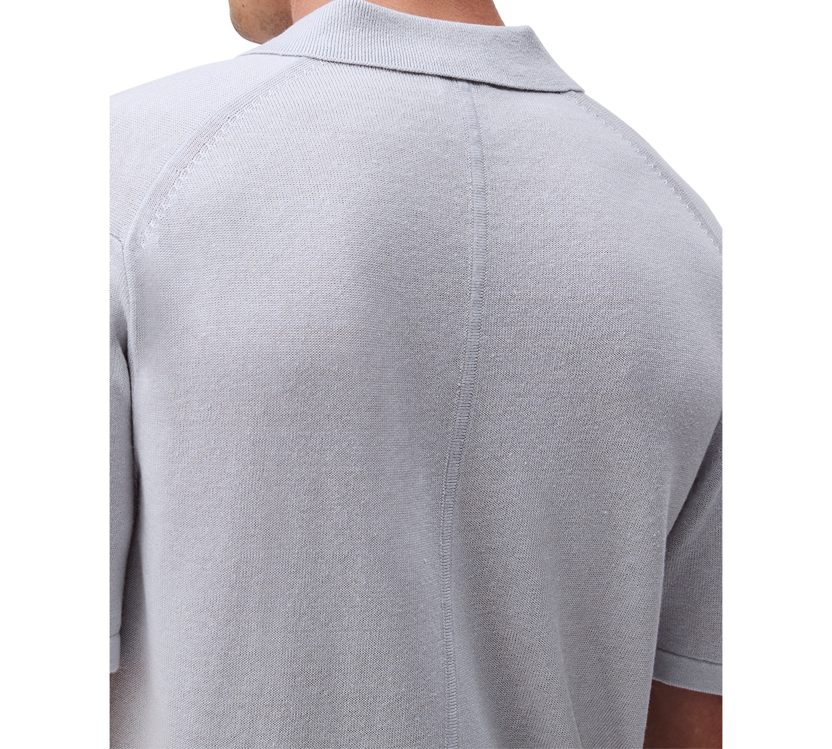 Shop Calvin Klein Men's Textured Pullover Open-collar Polo Shirt In Gray Dawn