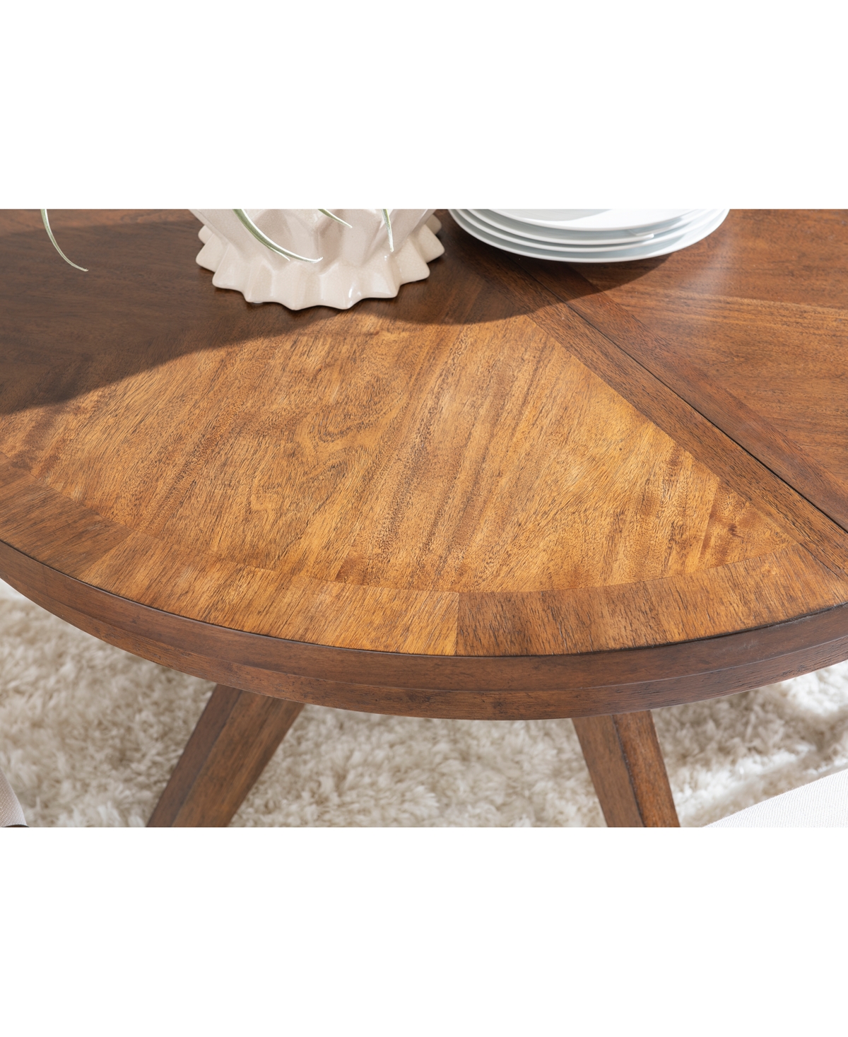 Macy's Greystone Ii Round Dining Table In Brown