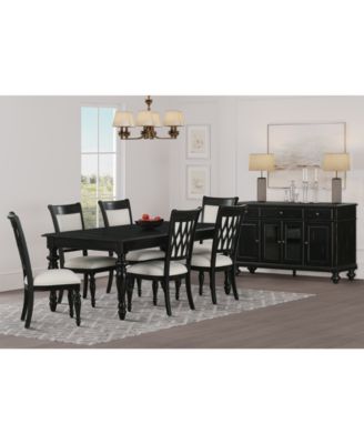 CLOSEOUT! Daria 7-Pc. Dining Set (Rectangular Table & 6 Upholstered Back Side Chairs)
