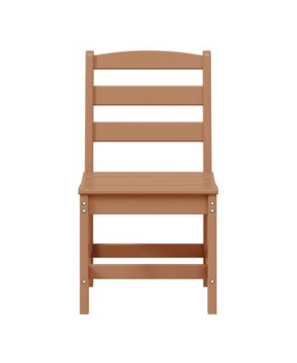 6-Piece Outdoor HDPE Rectangular Patio Dining Table Set with Bench