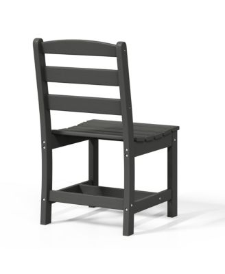 7-Piece HDPE Outdoor Rectangular Patio Dining Table Set with Side Chairs