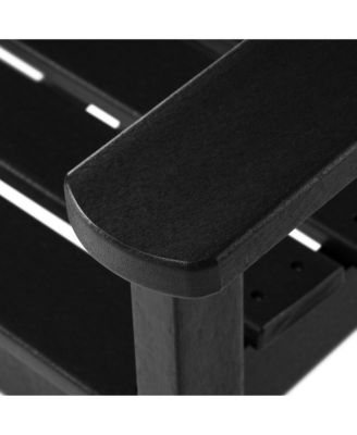 6-Piece Outdoor HDPE Patio Dining Table Set with Bench