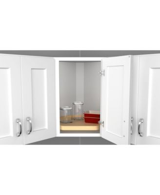 22" Lazy Susan D-Shaped w/ Swivel Bearings, 4WLS201-22-BS52