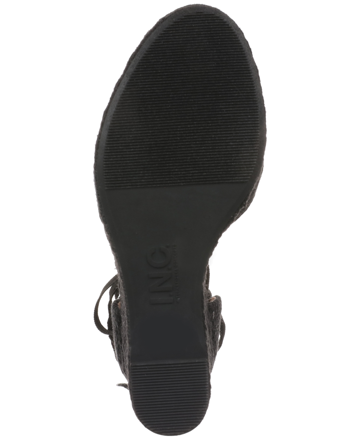 Shop Inc International Concepts Women's Merryy Espadrille Wedge Sandals, Exclusively At Macy's In Black Micro