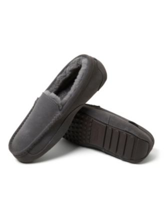 Dearfoams Men's Fireside By Melbourne Genuine Shearling Moccasin Slipper