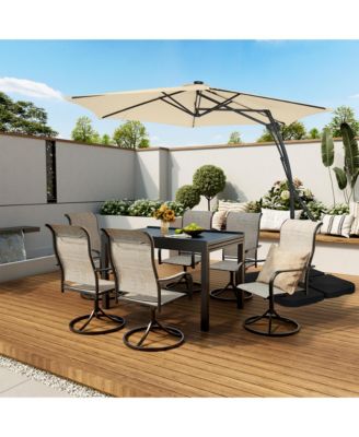 10ft Outdoor Patio Cantilever Umbrella with Waterproof and UV Resistant