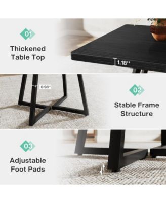 Square Dining Table for 4, 31.5" Industrial Dinner Table with Metal Base, Wood Kitchen Table for Dining Room, Small Space, Apartment