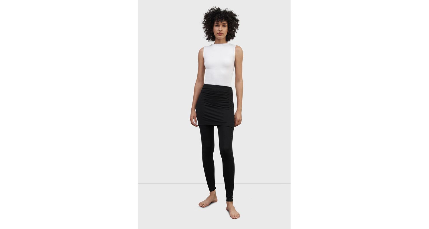 Women's Burke High-Waisted Foldover-Skirt Jersey Leggings
