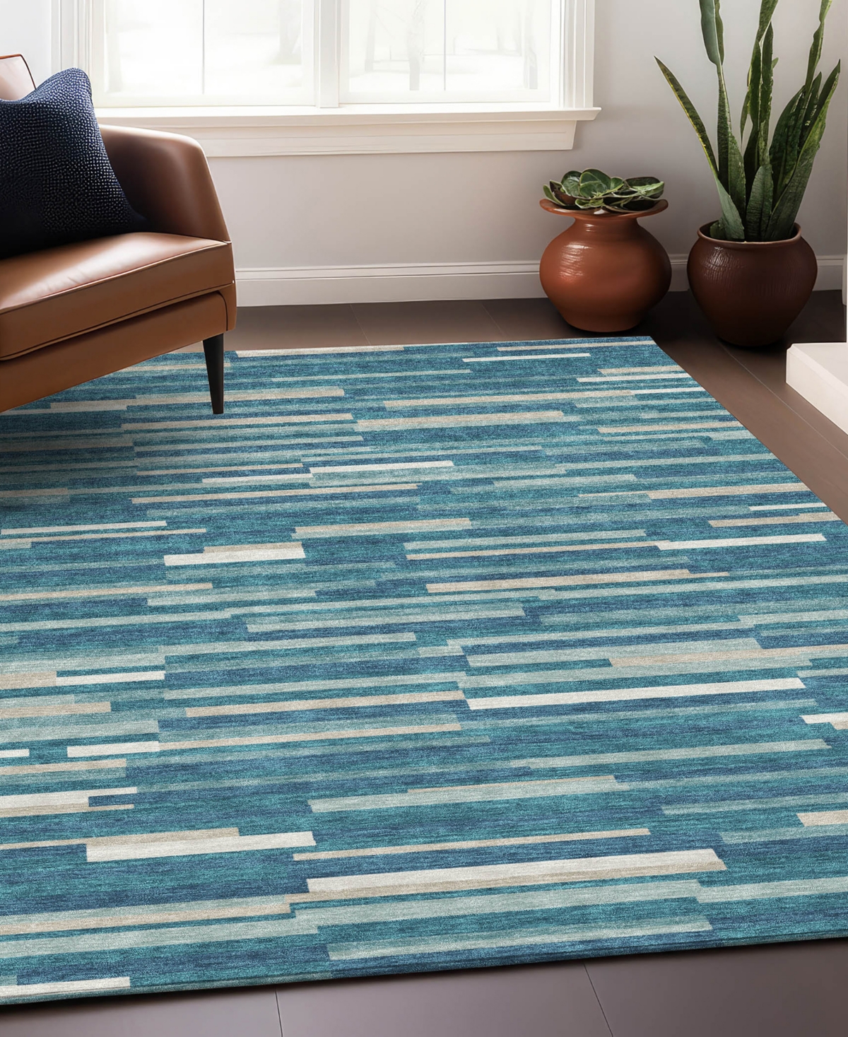 Addison Chantille Acn894 8'x10' Area Rug In Teal