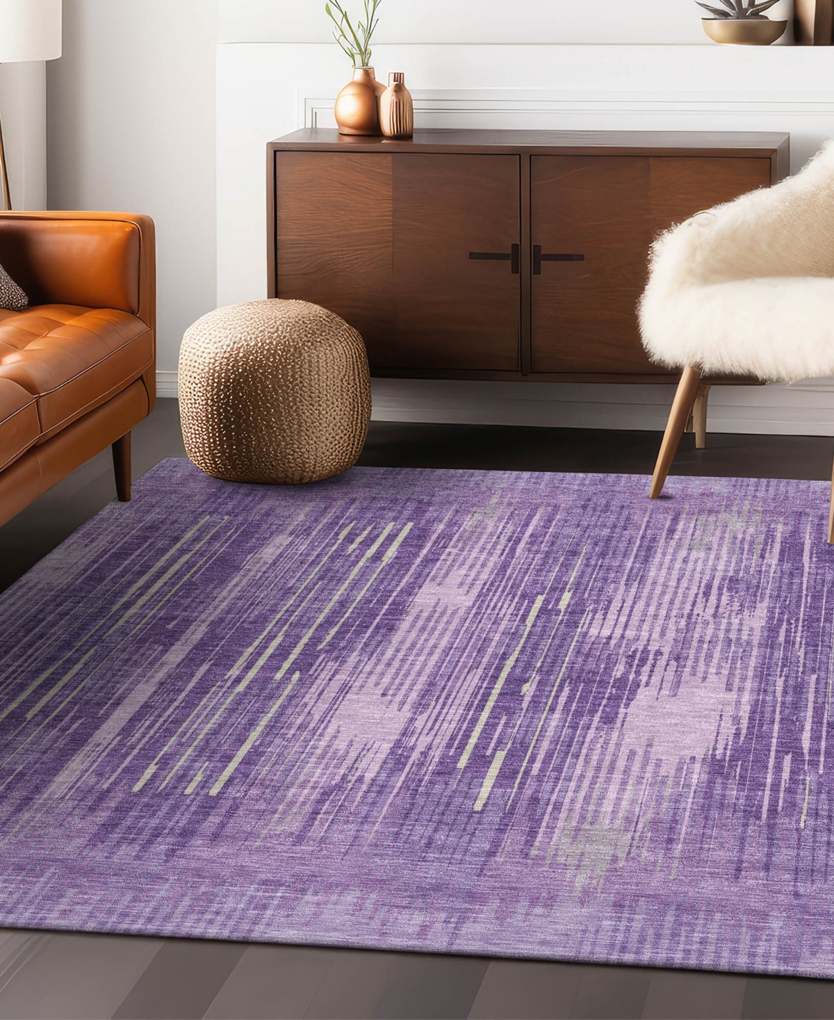 Addison Chantille Acn893 3'x5' Area Rug In Purple