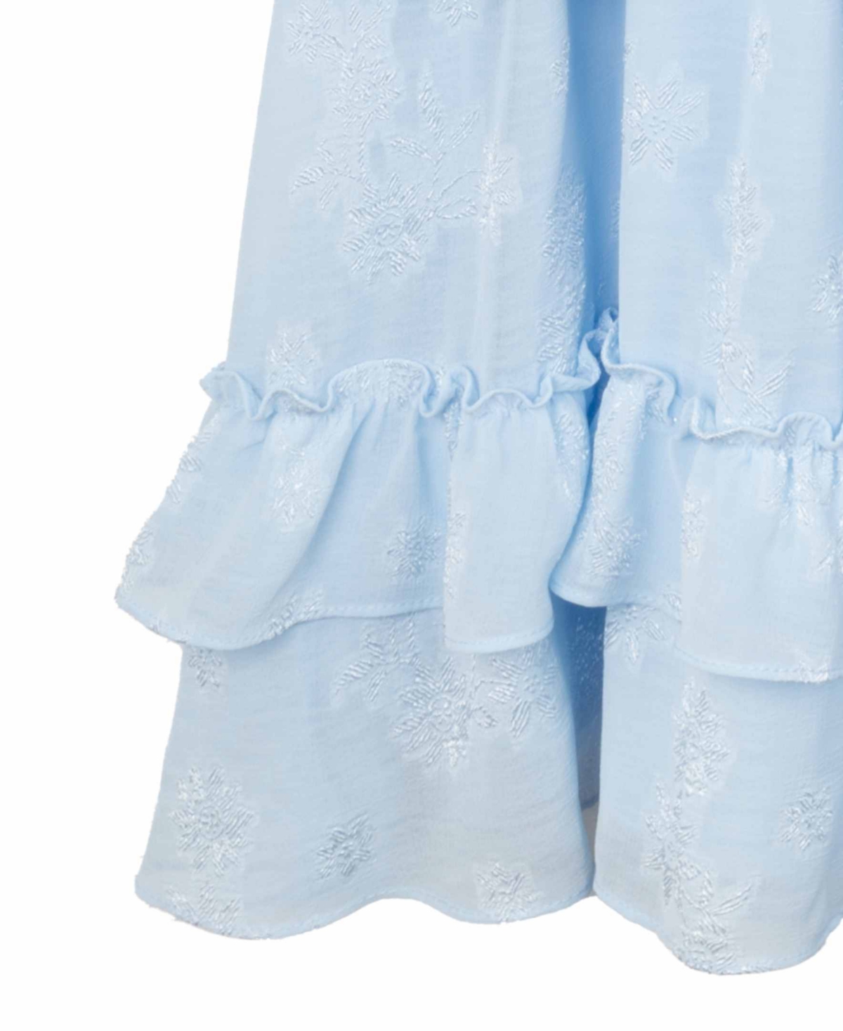 Shop Rare Editions Little And Toddler Girls Floral Chiffon Dress In Blue