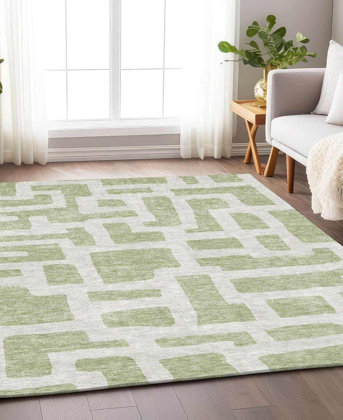 Addison Chantille Acn903 9'x12' Area Rug In Sage