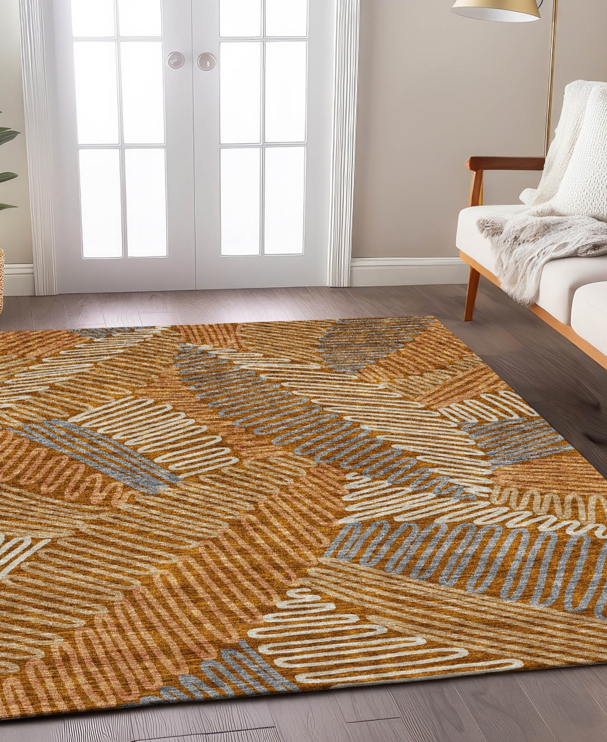 Addison Chantille Acn904 8'x10' Area Rug In Paprika