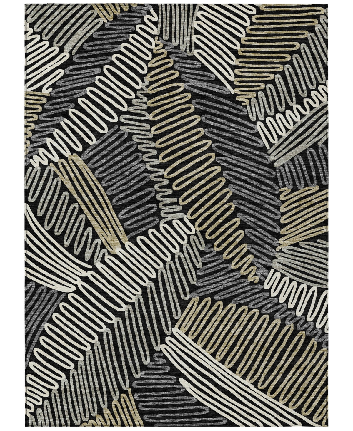Addison Chantille Acn904 5'x7'6" Area Rug In Black