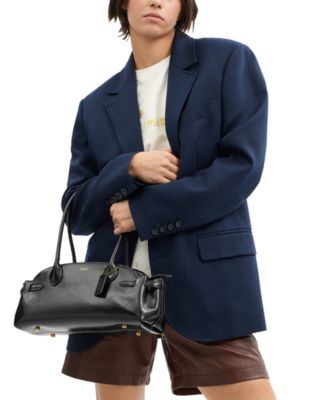 【Coach】Glazed Leather Empire Carryall Bag 34 COACH Empire 34 Glazed Leather East West Carryall Bag
