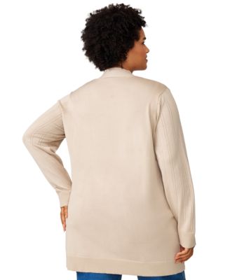 Plus Size  Open-Front Cardigan Sweater