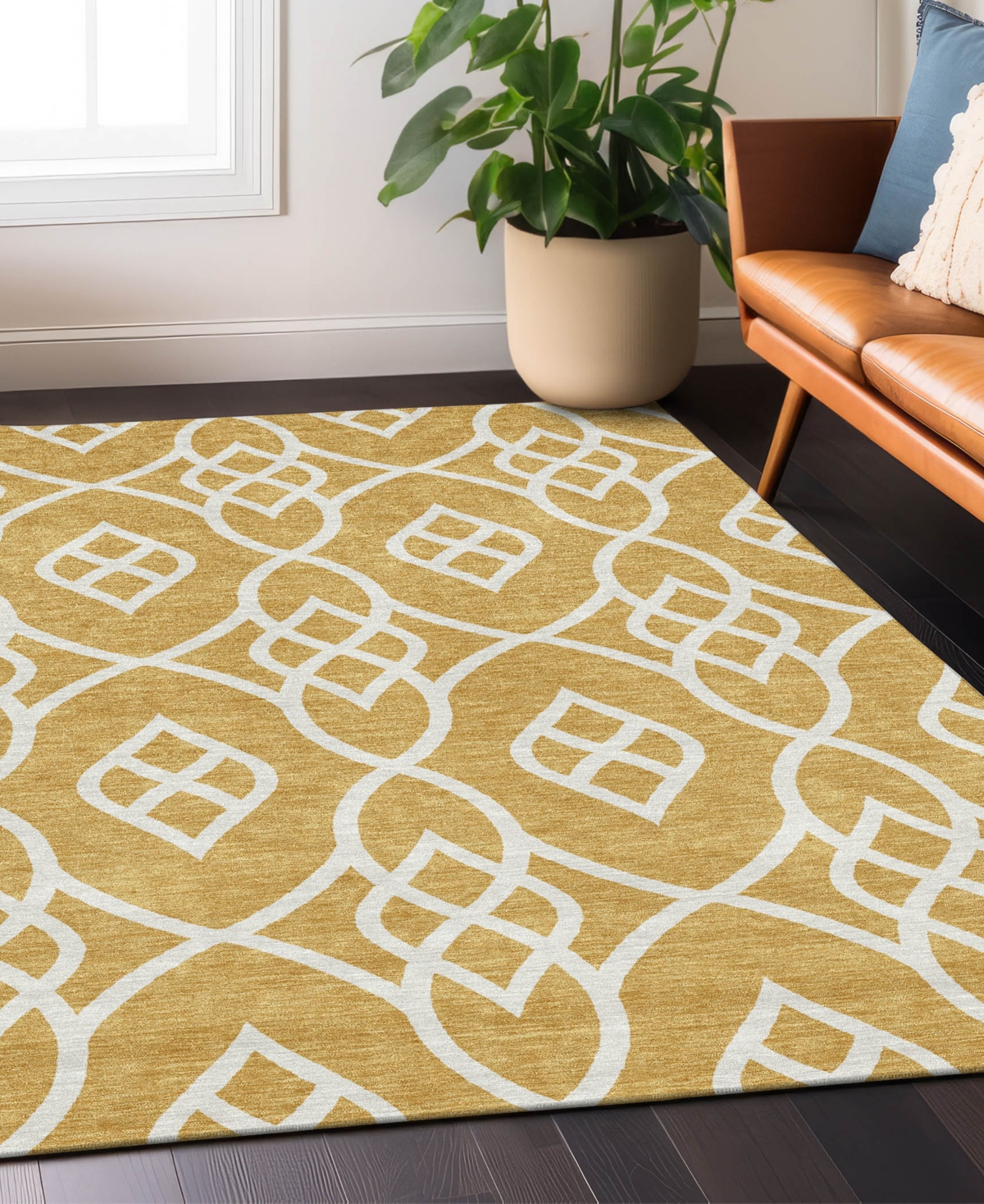 Addison Chantille Acn884 9'x12' Area Rug In Gold