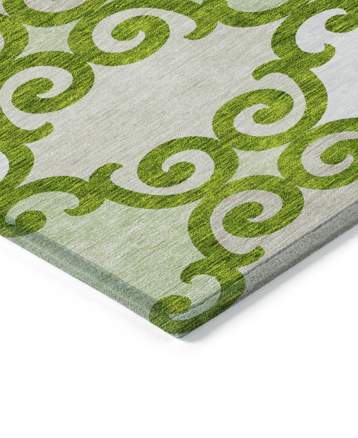 Addison Chantille Acn883 8'x8' Round Area Rug In Lime