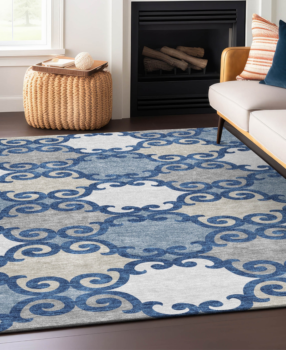 Addison Chantille Acn883 3'x5' Area Rug In Navy