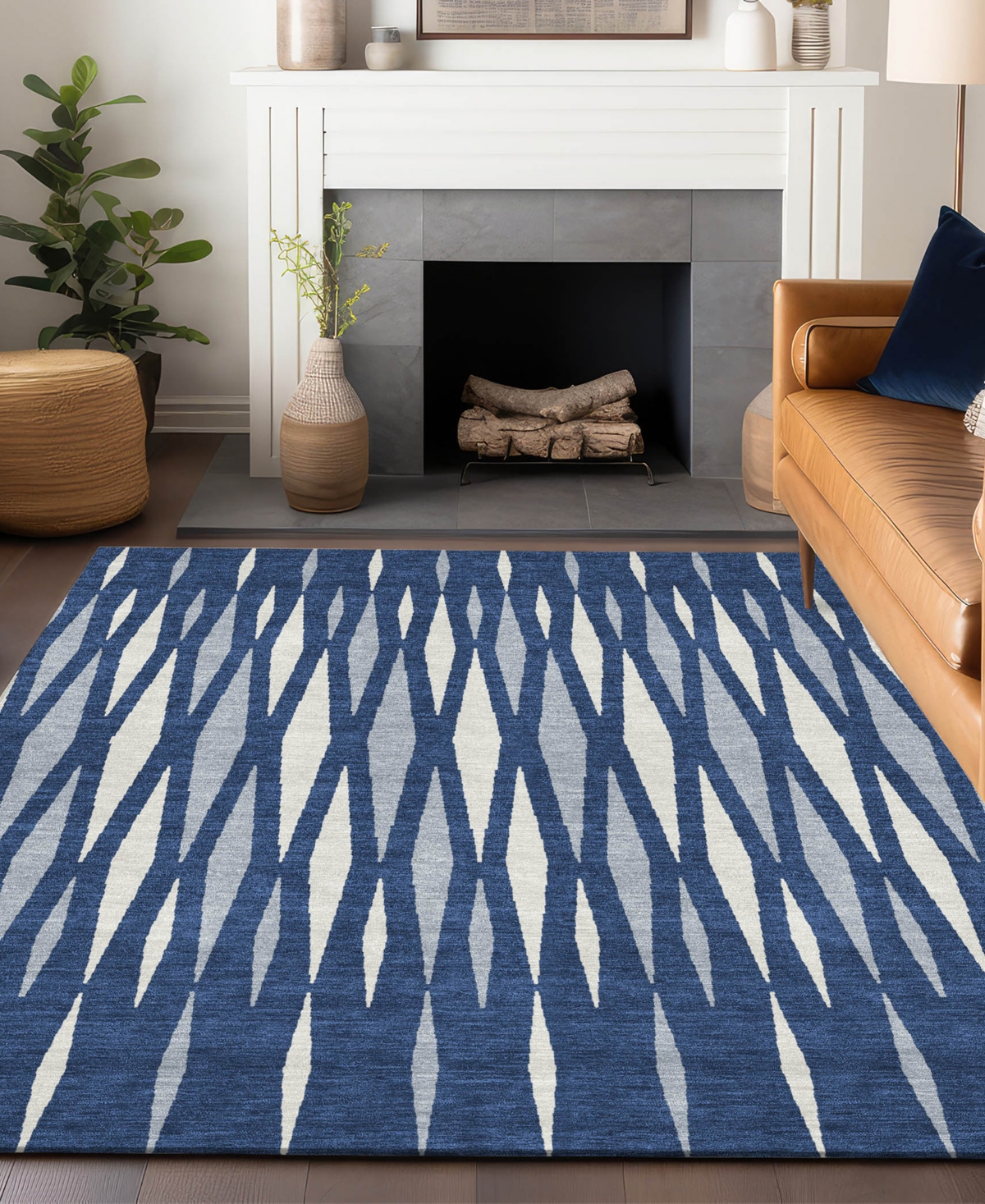 Addison Chantille Acn881 3'x5' Area Rug In Navy