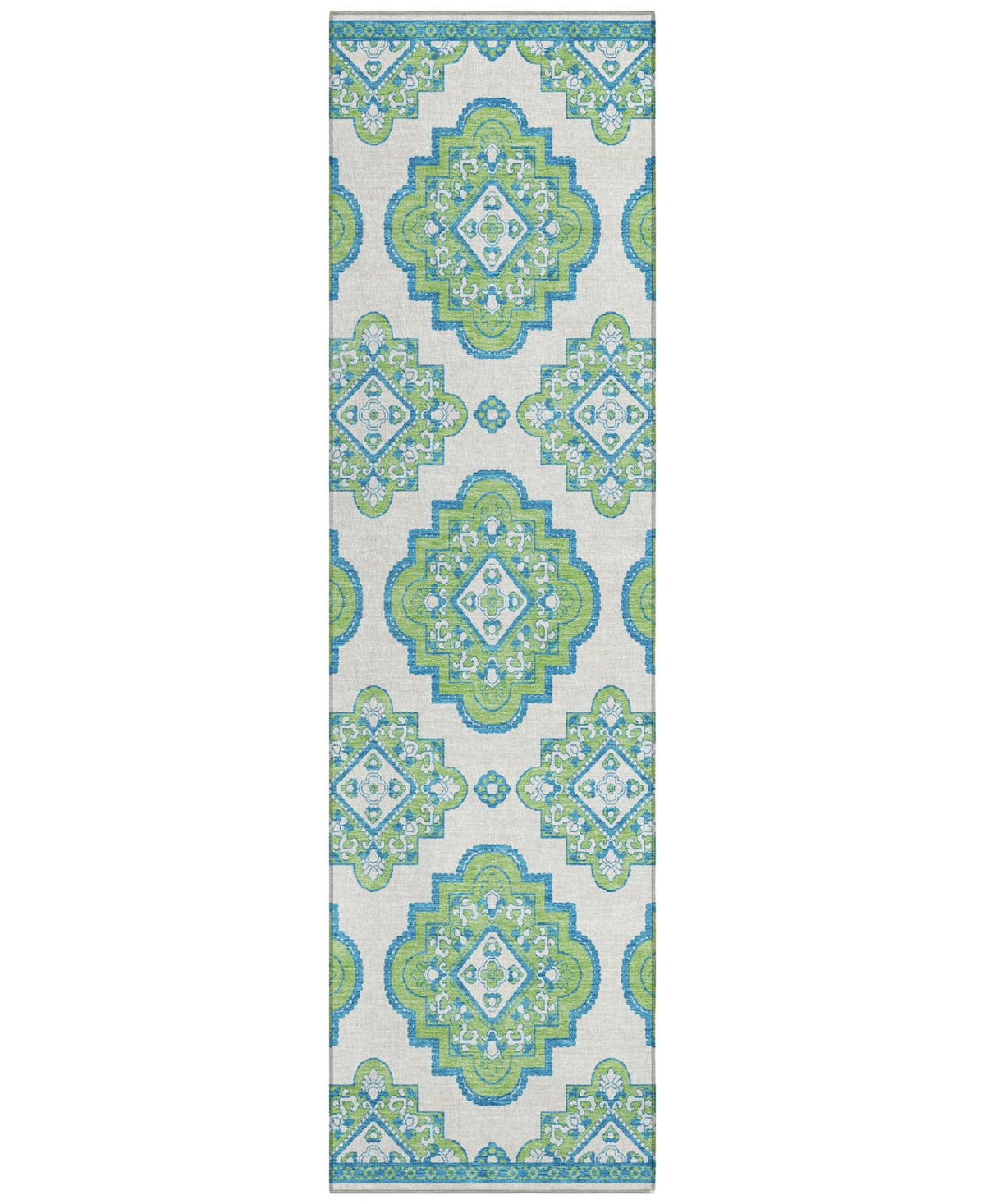 Addison Chantille Acn878 2'3"x7'6" Runner Area Rug In Lime
