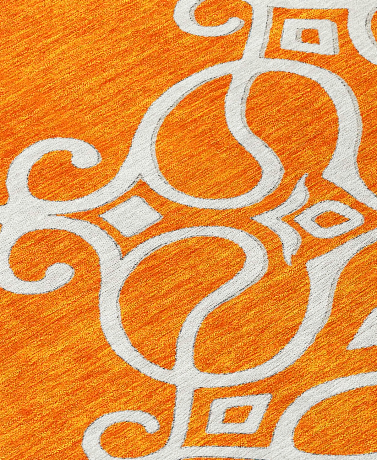 Addison Chantille Acn874 2'3"x7'6" Runner Area Rug In Orange