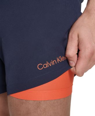 Men's Logo Elastic Waist Modern Euro 5" Volley Swim Trunks