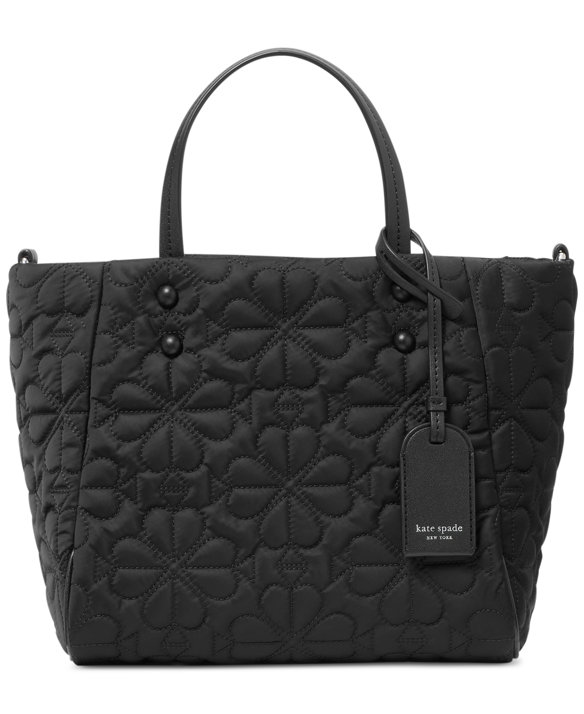Shop Kate Spade Tilly Small Quilted Tote Bag In Black