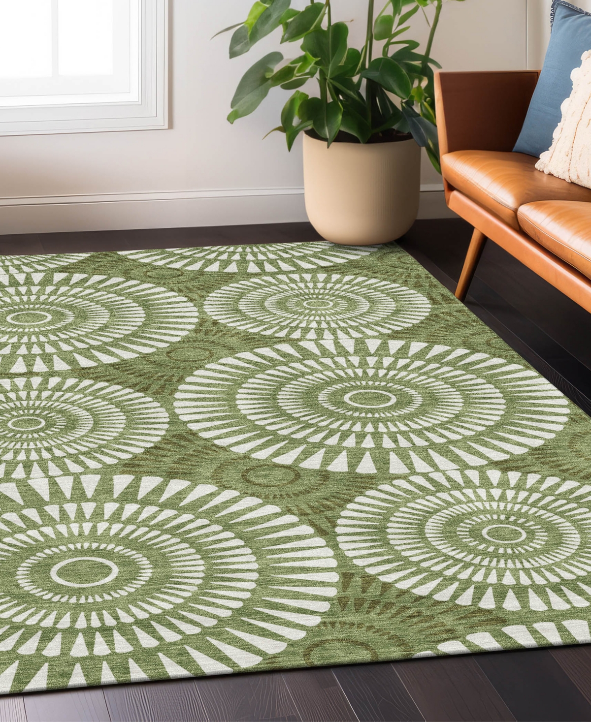 Addison Chantille Acn877 8'x10' Area Rug In Green