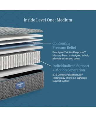 Level One 12.5" Medium Tight Top Mattress Set - Queen Split