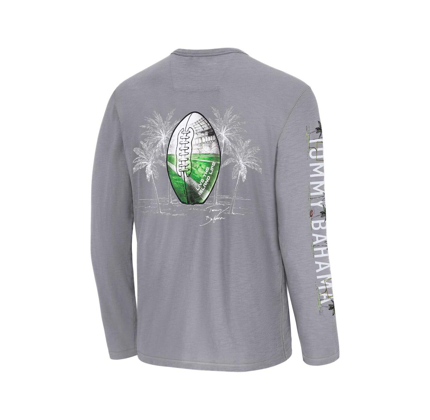 Men's Gray Philadelphia Eagles Oasis Endzone Lux Long Sleeve T-Shirt