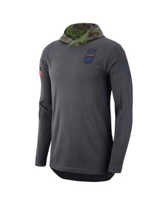 Men's Anthracite Florida Gators Military-Inspired Long Sleeve Hoodie T-shirt